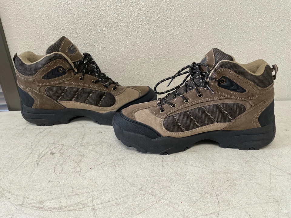 WRANGLER HERO Barranco Resistente Marrón Cuero Tela Senderismo Botas Niño EE. UU. 12 Foto 3 de 4