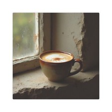 Canvas - Coffee Painting, Cappuccino Wall Art, Coffee Lover Decor
