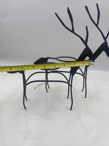 Reindeer Tealight Candle Holders Standing Iron Metal Christmas Holiday Set Of 2 - Picture 10 of 10