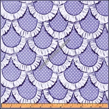 MICHAEL MILLER "APRON RUFFLES" CX5896 (FAUX RUFFLES)TEA ROOM  FABRIC 1/2 YD 