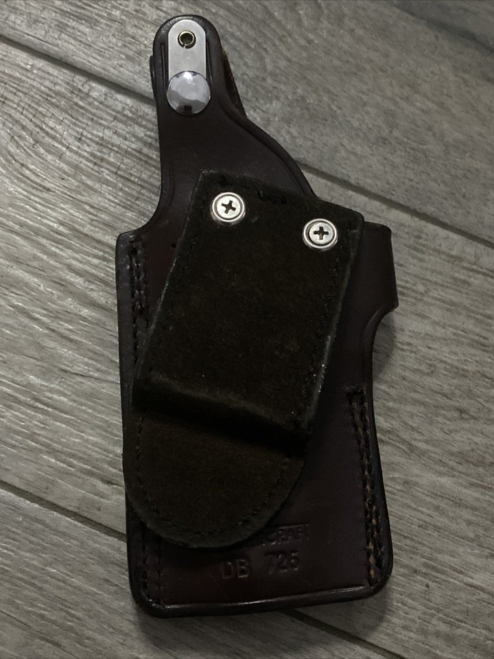 MIXSON LEATHERCRAFT BROWN LEATHER HOLSTER MODEL DB 726 COLT COMMANDER