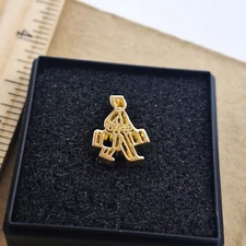 Prada Bellhop Small Golden Brooch Pin for Hat Scarf Tie Colar Lapel Jacket Pin