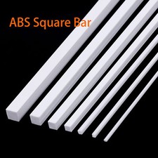 1x1mm -10x10mm 250mm Length ABS Square Bar Styrene Plastic Strips Rod Plasticard