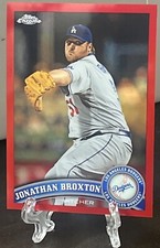 2011 Topps Chrome Red Refractor /25 Jonathan Broxton #153 Dodgers