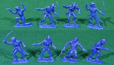 Jean Hoefler 8 U.S. Cavalry in 4 poses - 60mm plastic toy soldiers
