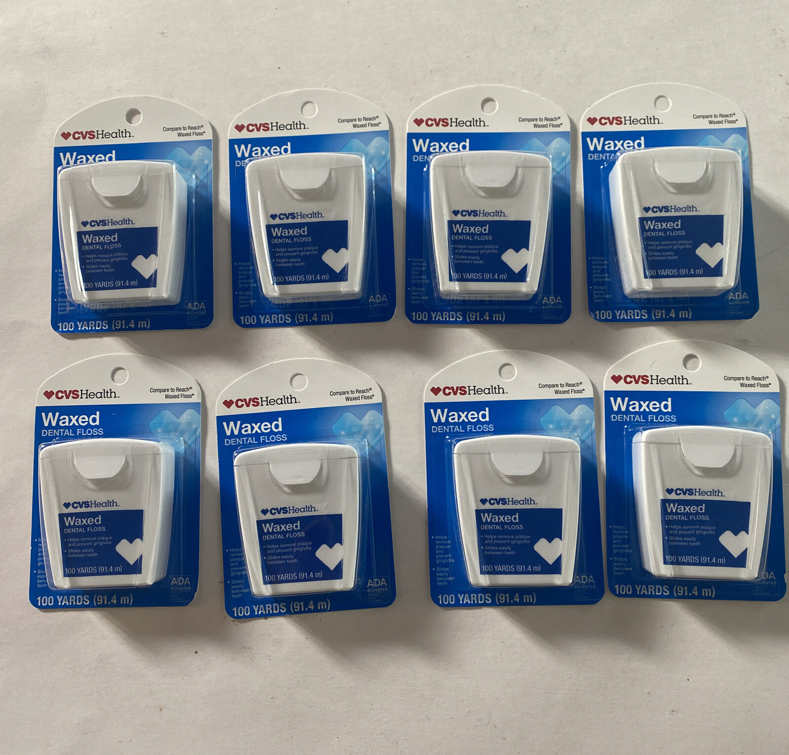 Waxed Dental Floss 100 Yards Each Lot of 8 New Packs FREE Shipping eBay