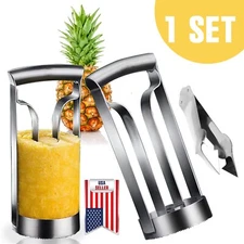 Pineapple Corer Slicer Cutter Eye Peeler Fruit Stainless Steel Tools