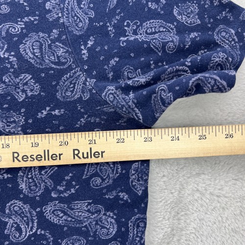 Polo Ralph Lauren Polo Shirt Mens Medium Blue Short Sleeve Paisley Print Golf - Picture 9 of 19