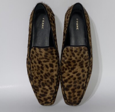 Frame Women's Le Verona Calf Hair Leather Loafers Slip On Size 37.5 US 7 $478