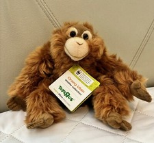 WWF Orangutan Orange Monkey Plush Stuffed Animal New W/ Tags World Wildlife Fund