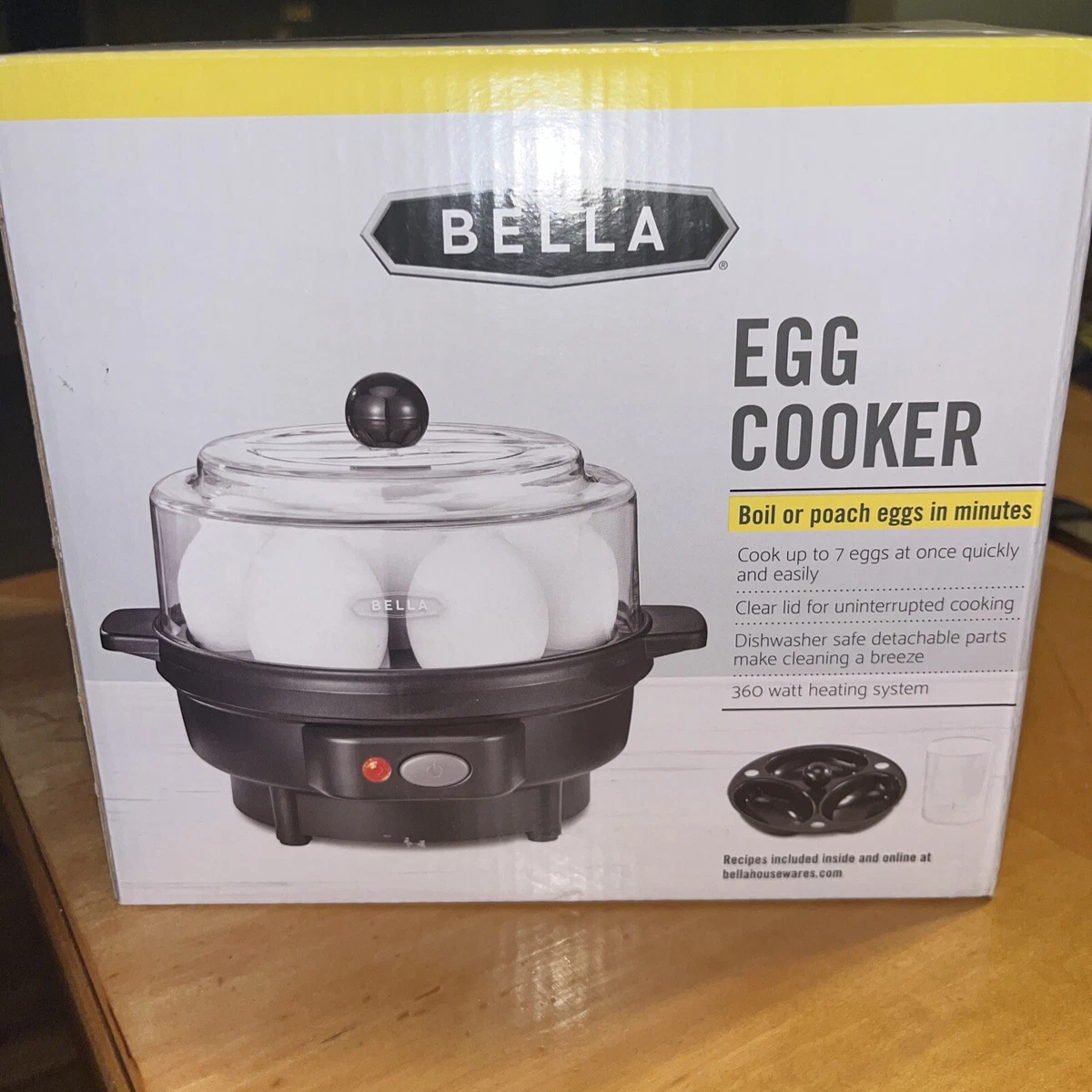 BELLA Egg Cooker, Rapid Boiler, Poacher Maker Make up to 7 Large Boiled Eggs