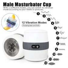 Male Masturbaters Automatic Electric Handsfree Stroker Cup Men Sex Machine Toy