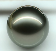 Huge 14mm natural south sea genuine black round loose pearl undrilled AAAB