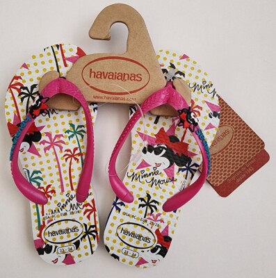 Girls Havaianas Slim Hollywood Minnie Flip-flops 9c 25/26 Nwt