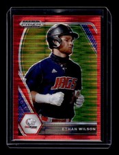 2021 Panini Prizm Draft Picks Base Auto Prizms Red Pulsar #49 Ethan Wilson /11