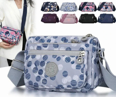 Lässige kleine leichte Umhängetasche Reisetasche mit mehreren Reißverschlüssen Tag 027