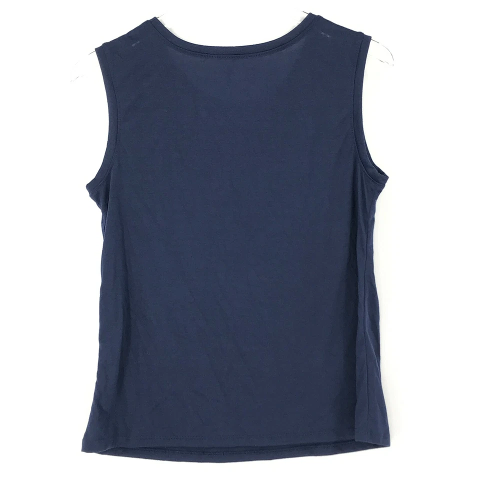 Camisa LOL Vintage Mujer Grande Azul Camiseta sin Mangas Pullover Patriótica Bandera de EE. UU. Corona Foto 3 de 4