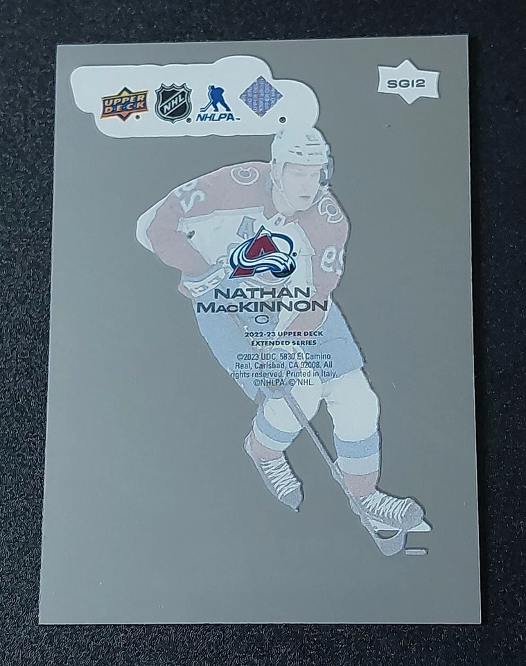 2022-23 Upper Deck Extended Series Nathan MacKinnon Smooth Grooves Card #SG12 - Image 2 of 2