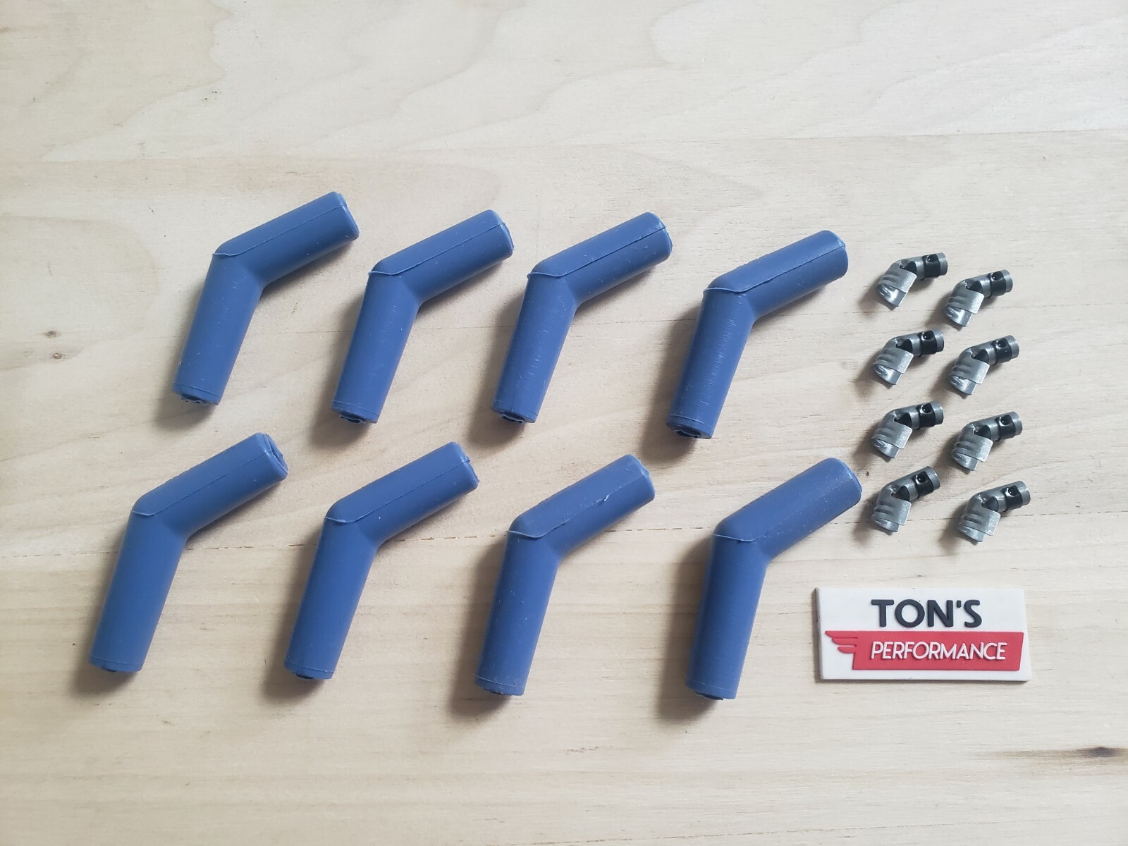 (8) pack 45 Degree Spark Plug Wire Boots With Terminals Taylor Wire 8mm ...