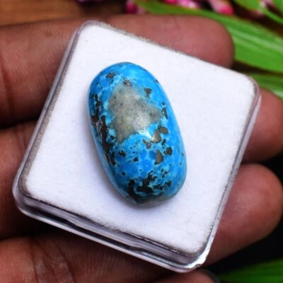 34.00 CT Natürlich Persisch Türkis 25mm 14mm Oval Cabochonschliff Anhänger Größe - Bild 1 von 4