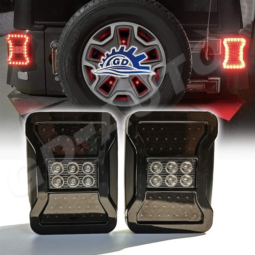 Conjunto de luces traseras traseras LED LED para luces traseras Wrangler JK 2007-2018 (lente ahumada) - Imagen 2 de 7
