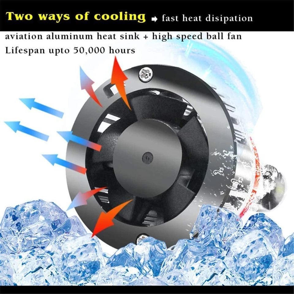 Combo 9005 & H11 Kit Off-road LED Headlight Bulb Replacement for Nissan Slim+Fit - Image 4 of 4