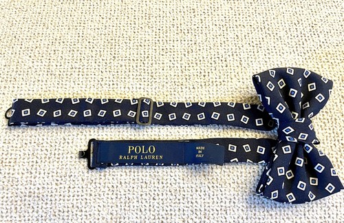 POLO Ralph Lauren, Boys 8-20, Adjustable Pre-Tied Bow Tie, SILK, Made in Italy - Picture 3 of 5