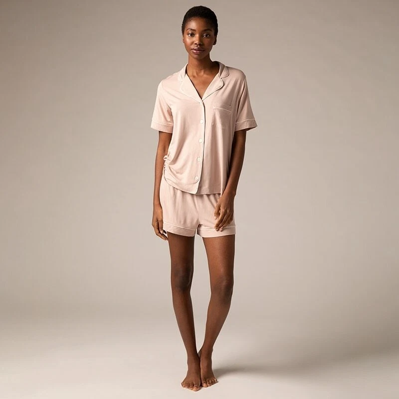 Piped pajama set new arrivals