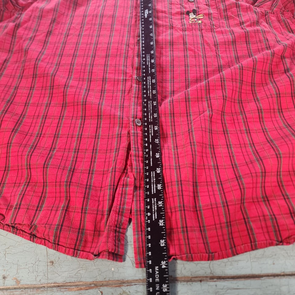 Disney Store Mickey Mouse Mens Button Down Shirt Long Sleeve Size XL