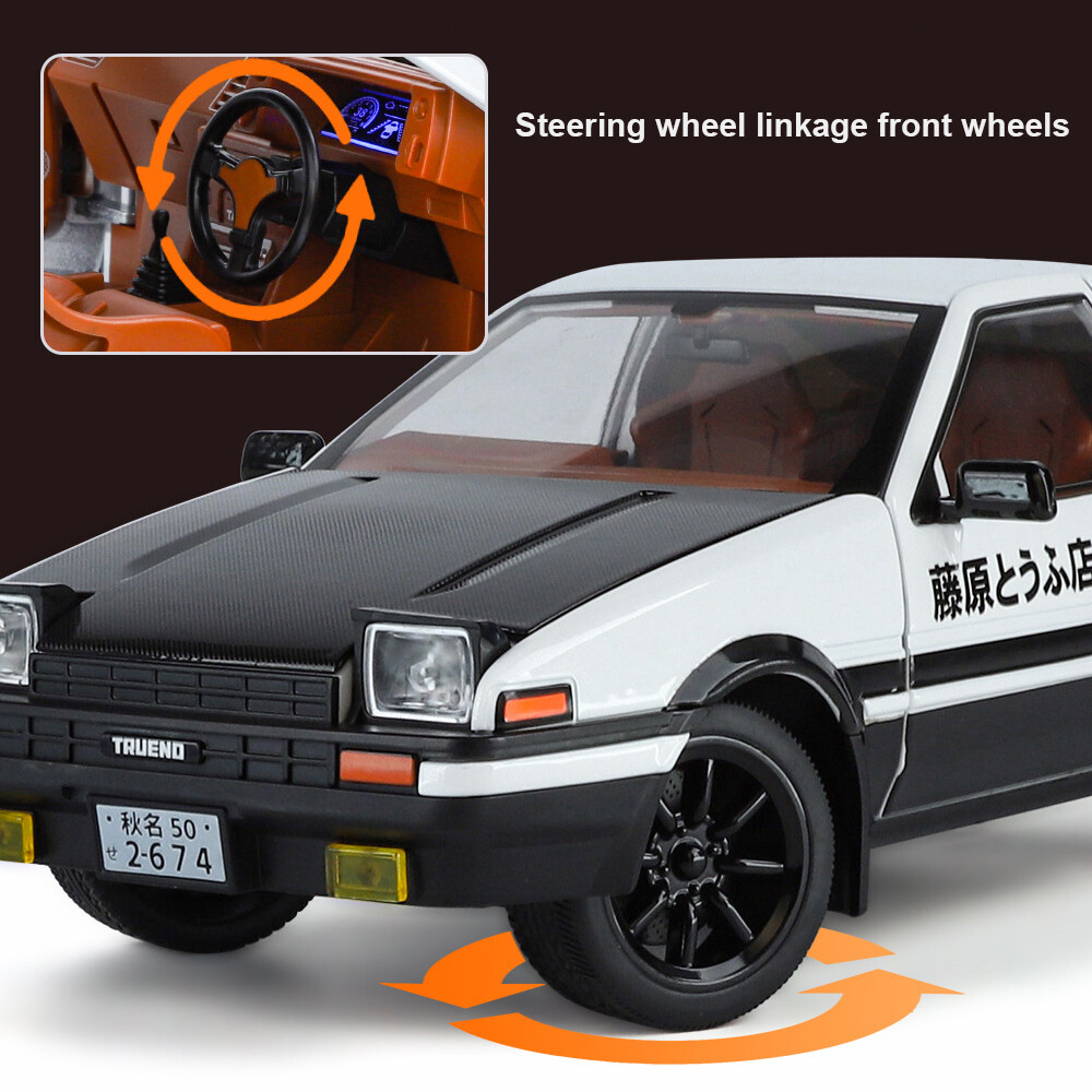 1:18 Diecast Vehicle for Initial D Toyota TRUENO AE86 Model Car