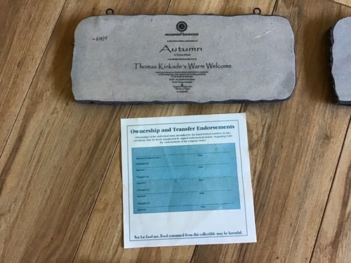 Thomas Kinkade’s Warm Welcome Signs Set Spring Summer Autumn Winter With COA - Picture 7 of 10