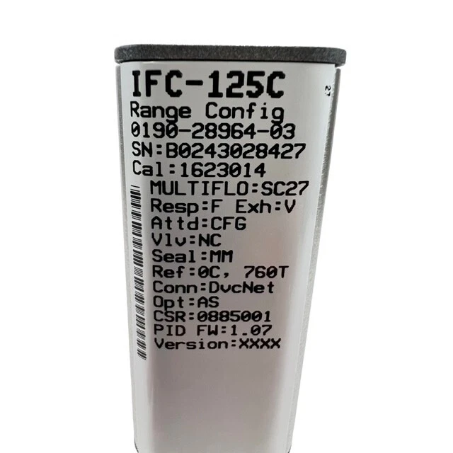 CONTROLADOR DE FLUJO MÁSICO MULTIFLOW SC27 ULTRA LIMPIO UNIDAD CELERITY 125 IFC-125C Foto 4 de 4