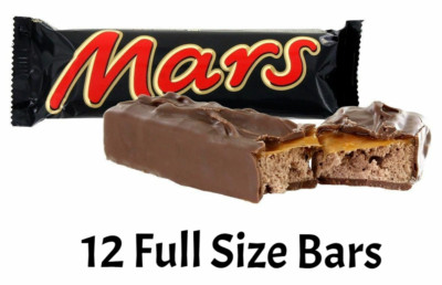 Mars Chocolate Bars Full Size 52g Each 12 Bars From Canada  exp 04/2026