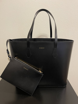 AUTH NWT Givenchy Wing Tote Bag in Calf Leather in Black