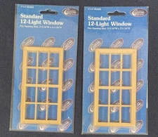 Classics By Handley #75024 Lot Of 2 12-Light Windows-Dollhouse 1:12 Scale New