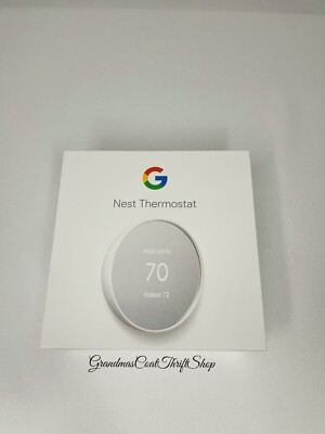 Google Nest Smart Thermostat, Snow - GA01334-US