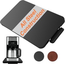 Sliding Tray for Coffee Maker Slider - Pot 9W X 14.5"D-Black 