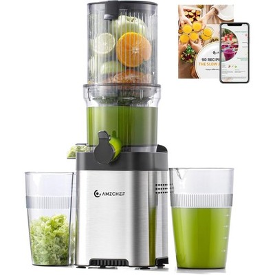 Profi Slow Juicer 120mm - Ideal für ganze Obst- und Gemüsesorten - Einfach zu...
