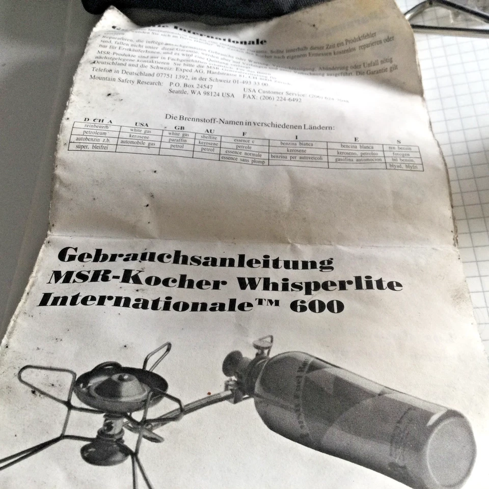 ⚡MSR WhisperLite Internationale Stove Einflammen-Kocher mit Anleitung⚡ - Bild 2 von 4