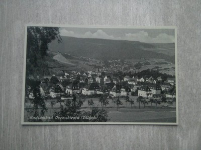 AK Schlema Erzgebirge Totale Siedlung SCHACHT BERGBAU Hartenstein Aue Schneeberg
