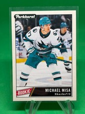 Michael Misa Rookie Card 2025-26 Parkhurst Hockey San Jose Sharks #222. rookie card picture
