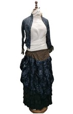 ROBE POPULAIRE AVEC JUPE ET BOLÉRO OU GILET. SOIE ET DENTELLE. ESPAGNE. XIXE.