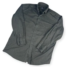 JOS A BANK Traveler's Collection Mens Long Sleeve Button Down Shirt Size L Gray