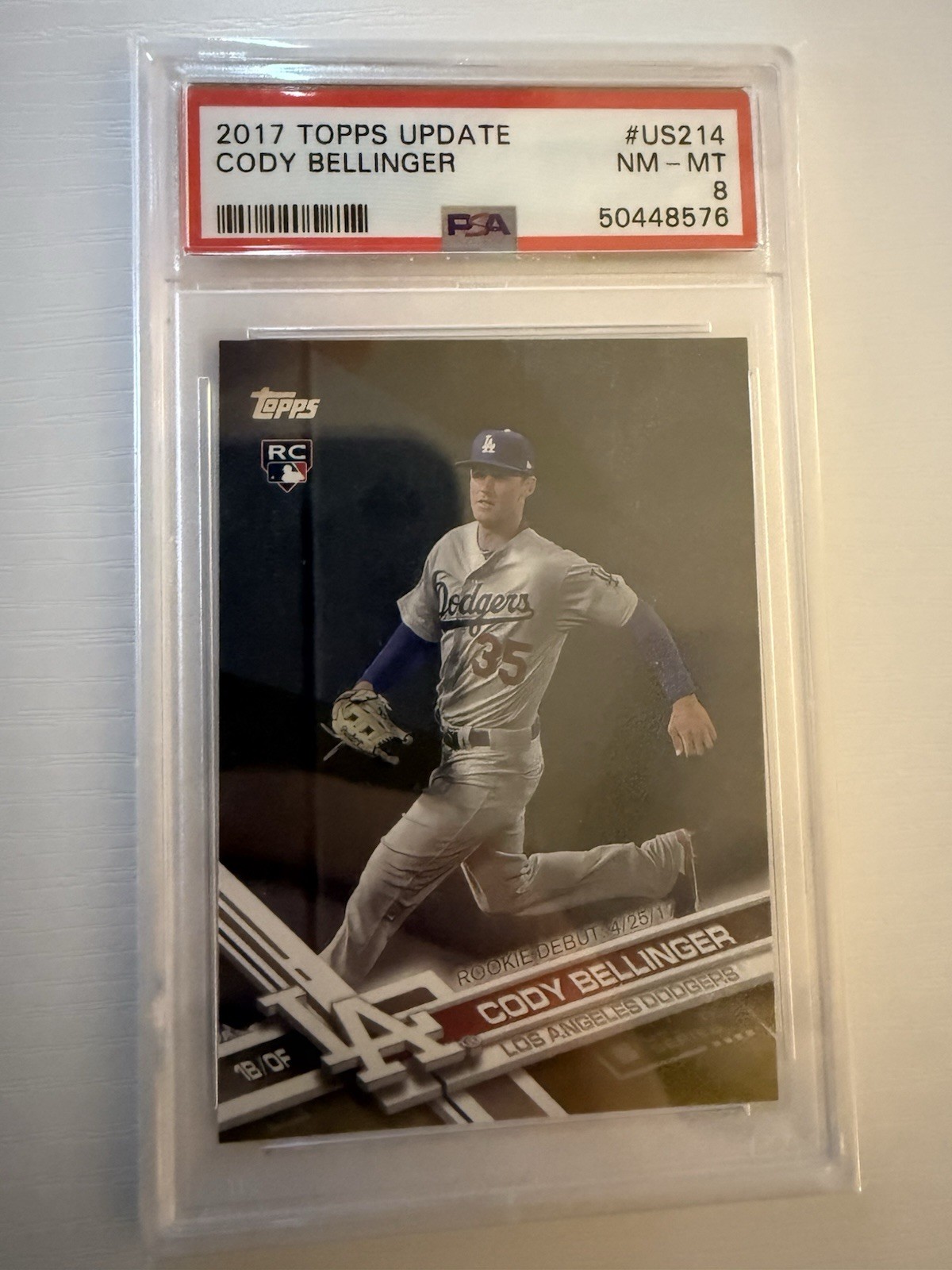 2017 Topps Update Series - Rookie Debut Cody Bellinger #US214 Gold /2017 (RC)