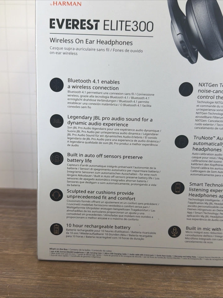 JBL Everest Elite 300 NXT ANC Noise Cancelling Wireless On-Ear Headset Headphone - Image 4 of 4