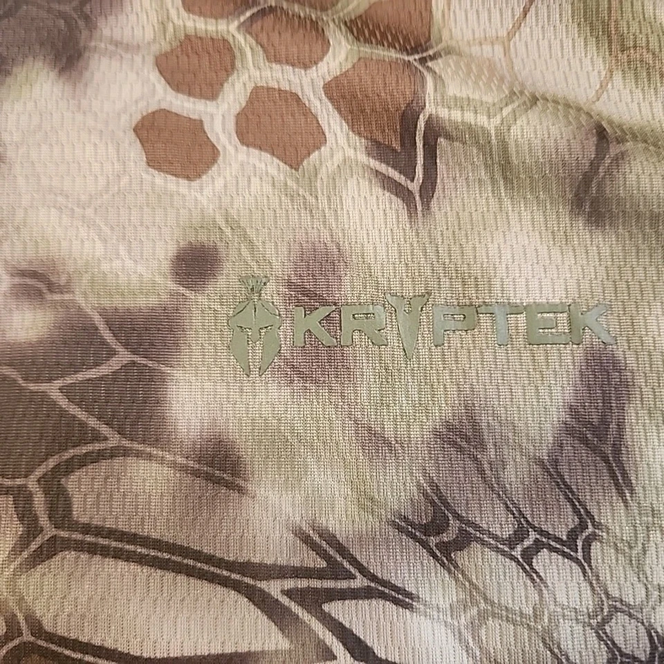 Kryptek Shirt Mens M Brown Camo Highlander Tactical Utility Hunting Performance - Image 3 of 4