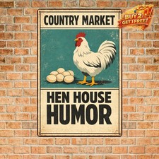 Farm Fresh Butt Nuggets Funny Chicken Coop Outdoor Metal Tin Sign 8x12