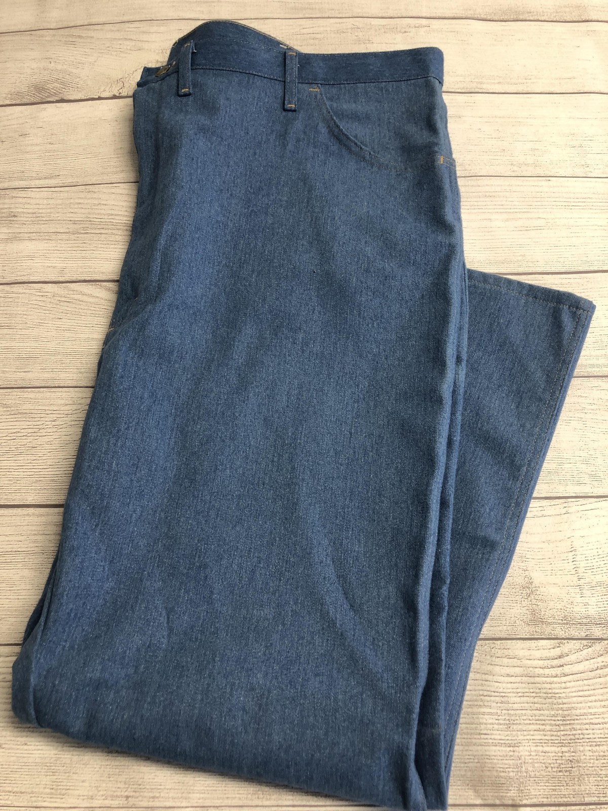 Mens 50x30 Blue Stretch Denim Regular Fit Big Tall