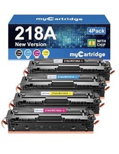 218A Toner Cartridges 4-Pack with Chip for HP 3301fdw 3301cdw 3201dw 3301sd BCYM