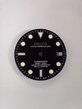 New Replacement Black Submariner Date 300m Dial for Seiko 7S26 NH35 SKX007